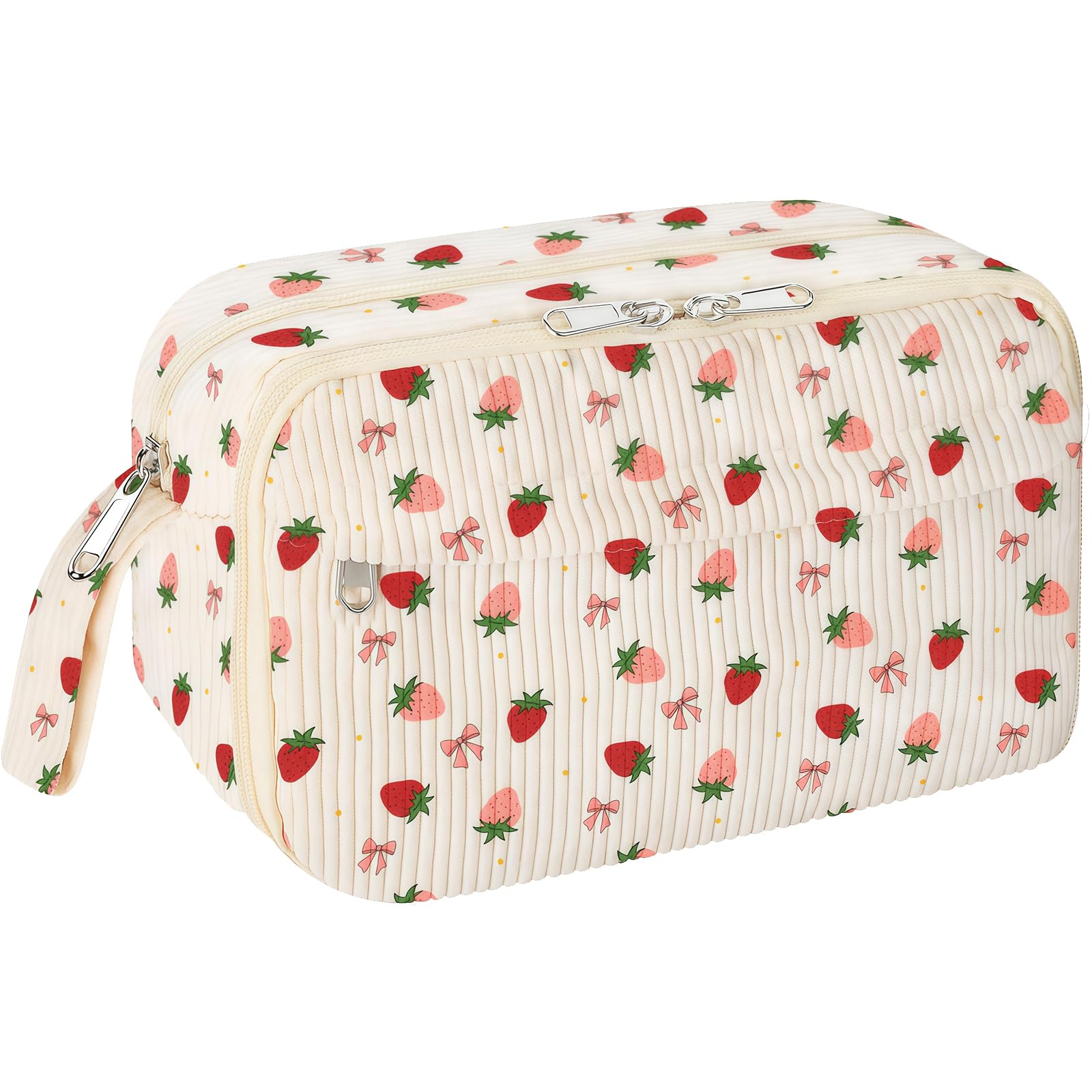 AstraGlam Cute Pencil Case for Girls,Large Corduroy Zippered Pencil Case Pouch, aesthetic Pencil Bag with Compartments, Soft Pencil Pouch School Supplies for Teen Girls Boys and Women