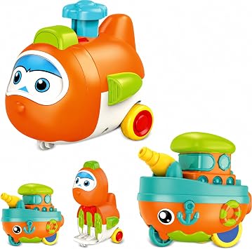 Car Toys for 3+ Year Old Boy, Press and Go Toy Vehicles Set