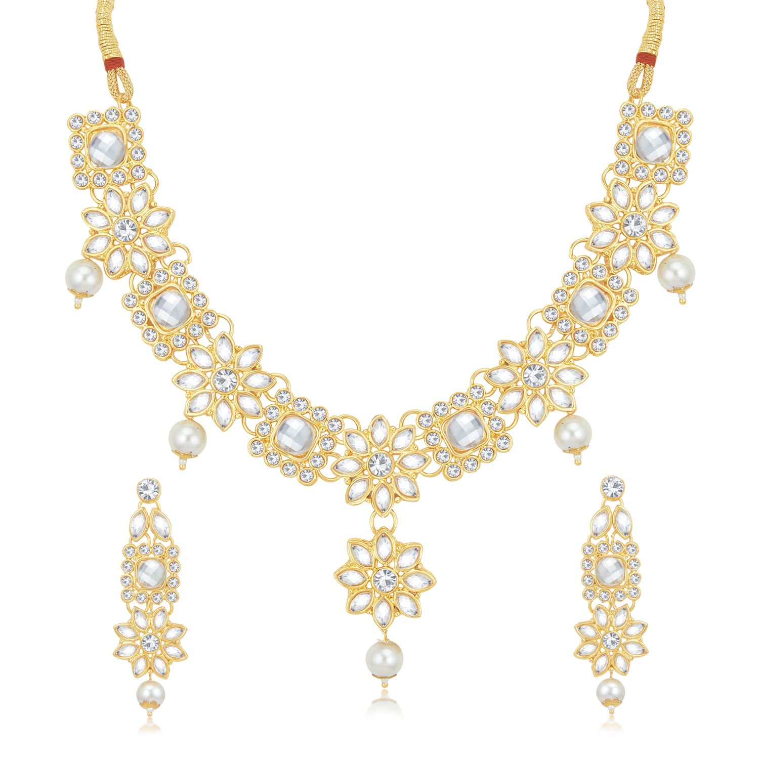 Sukkhi Elegant Gold Plated Choker Necklace Set for Women (NS100576) (B09QXMJ6CT) Amazon Price History, Amazon Price Tracker