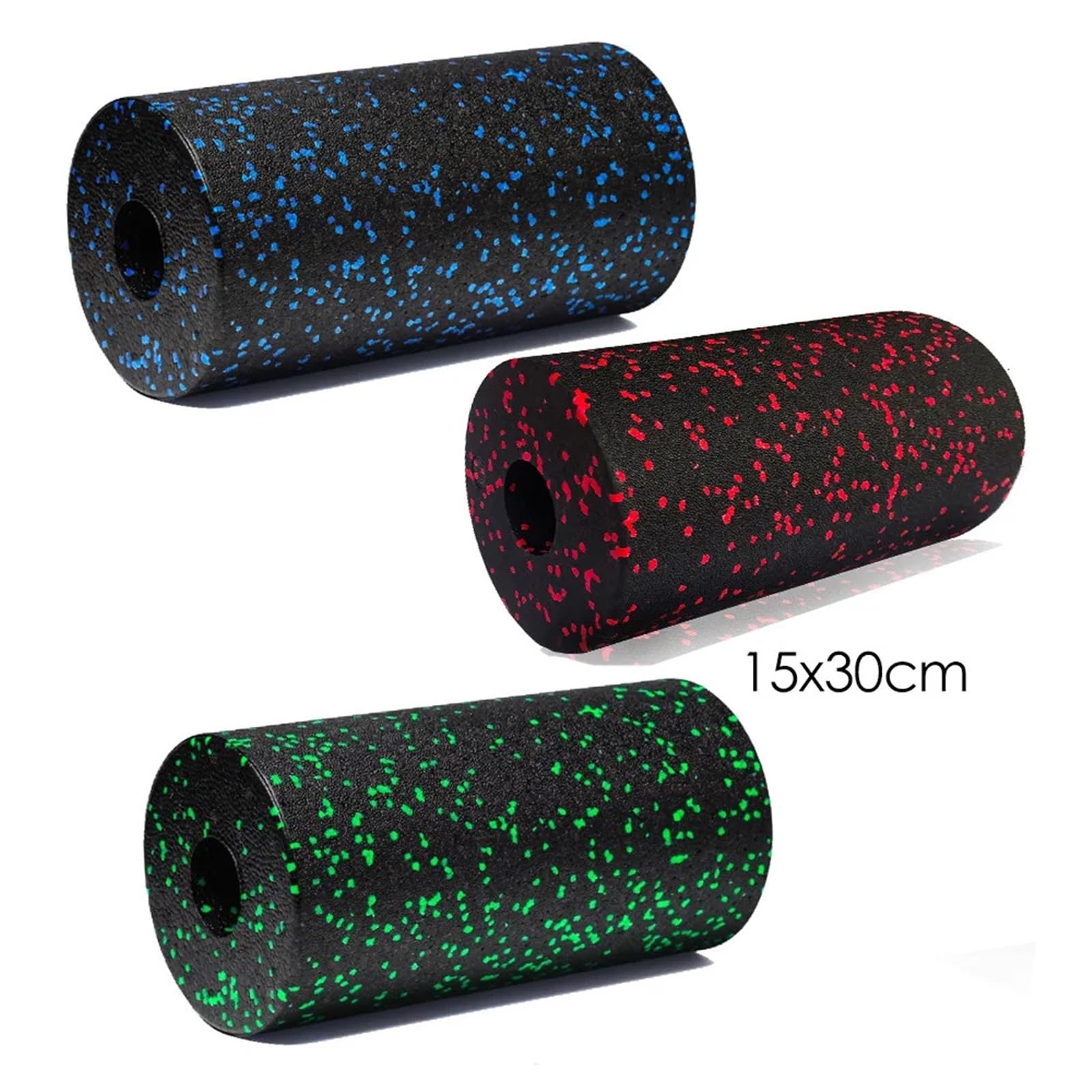foam roller Rodillo de espuma alta densidad for Fitness, columna Yoga, fisioterapia, alivia el dolor y ejercita los rodillos masaje muscular para Espalda Piernas y Yoga(Red)