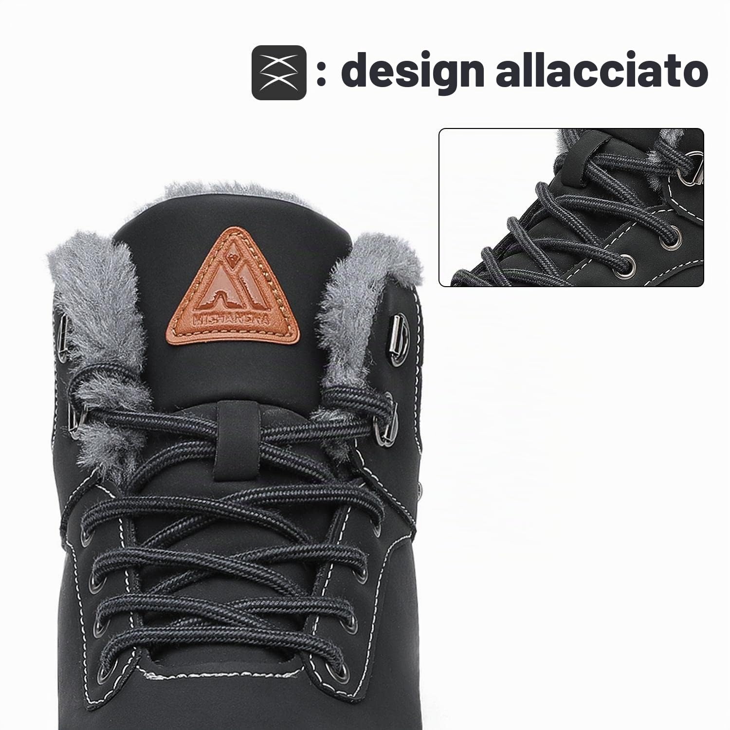 Mishansha Scarponcino Foderata - Caldo Antiscivolo Comode, Unisex Adulto