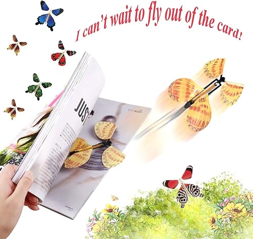 Miniatura 6 de beemean Tarjetas de regalo de mariposa voladora mágica, mariposa en el libro, gran sorpresa para bodas (12 unidades)
