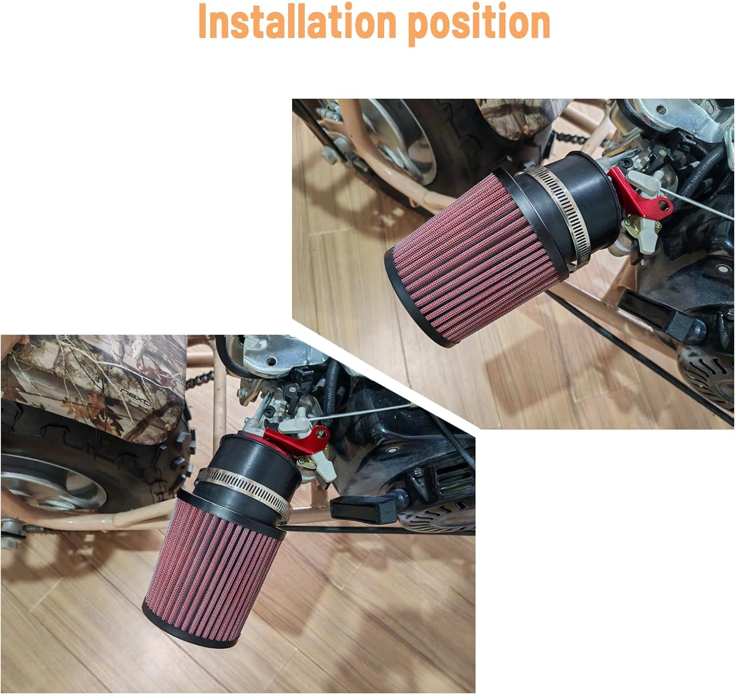 Upgraded Air Filter Kit and Exhaust Pipe with Muffler Silencer Compatible for Coleman CT200U BT200X CT200U-EX Mini Bike Baja Warrior