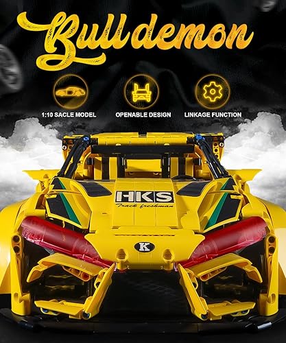 Miniatura 2 de DOSCOR Juego de construcción de autos deportivos para adultos, autos coleccionables Supra a escala 110, kit de construcción de modelos de autos de