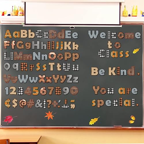 Miniatura 6 de 230 piezas de tablón de anuncios de Acción de Gracias, letras del alfabeto, números, decoración del tablón de anuncios, decoración del hogar, dulces