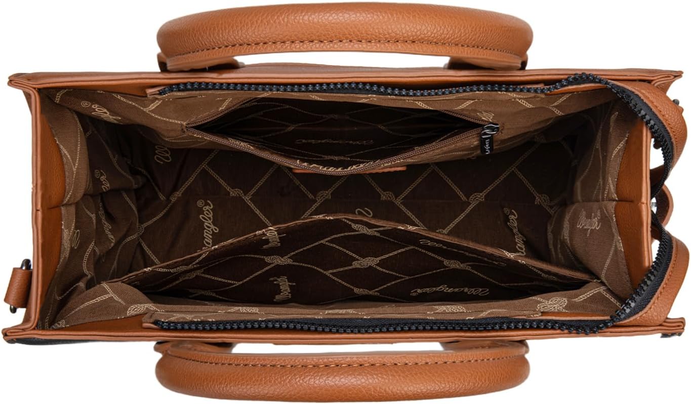 Montana West × Wrangler Large Tote Bags Purses for Women Work Top-Handle Handbags with Strap - Image 6