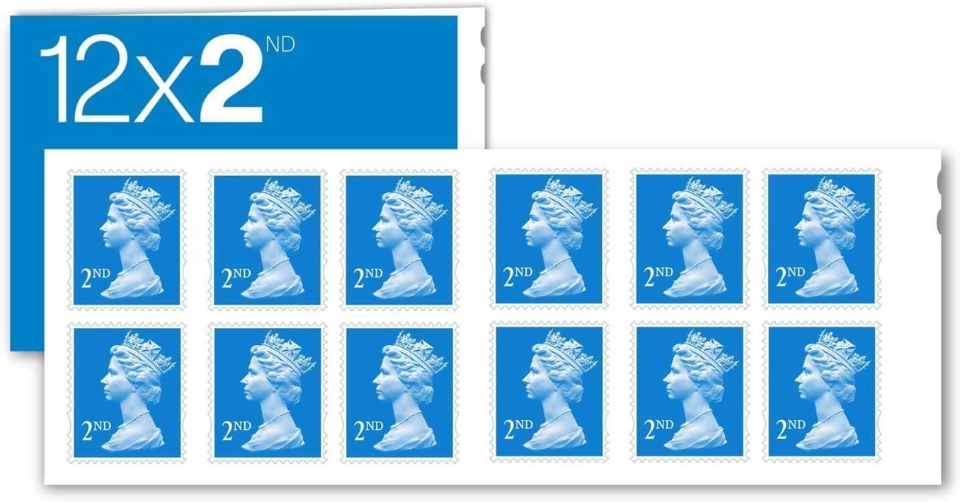 12 x 2nd Class Standard Self Adhesive Stamp Sheet Royal Mail Post