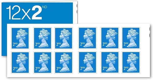 12 x 2nd Class Standard Self Adhesive Stamp Sheet Royal Mail Post Office