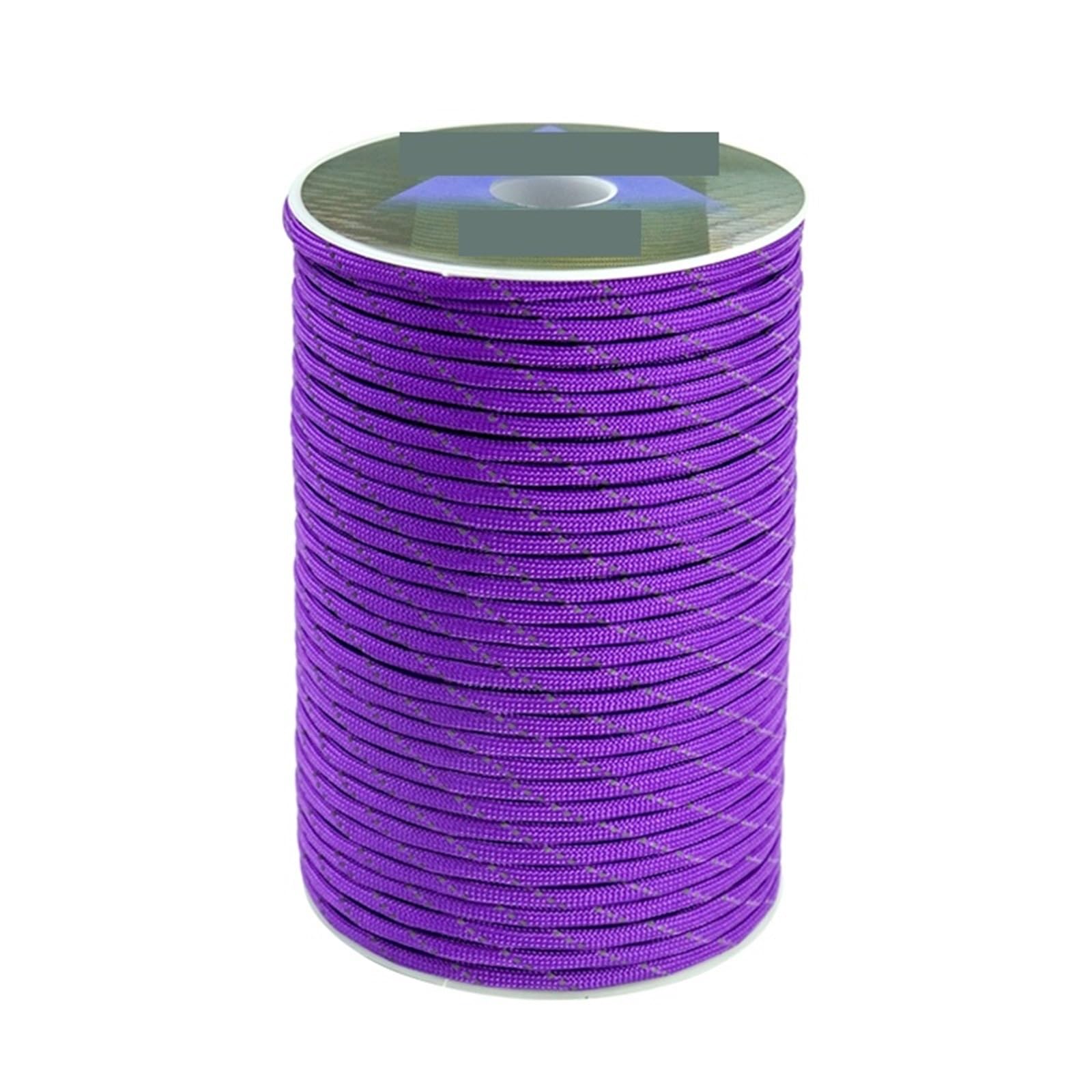Paracord Reflective Paracord Rop 7 Strand 4mm 550 Parachute Cord Camping Tent Lanyard DIY Bracelet Weaving Rope(Fang Purple,100M)