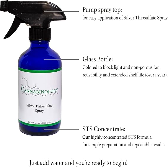 2-Pack 8 oz/240 ml Silver Thiosulfate Spray Kit | Feminized Seed Spray | STS Spraying Kit | Make feminized Seeds | Reversal Sprays