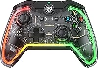 Vista 1 de BIGBIG WON Wired PC Controller, Rainbow Game Controller RGB Light, Motion Aim, Custom Buttons, Macro, Turbo, Dual Shock Wired Controller for