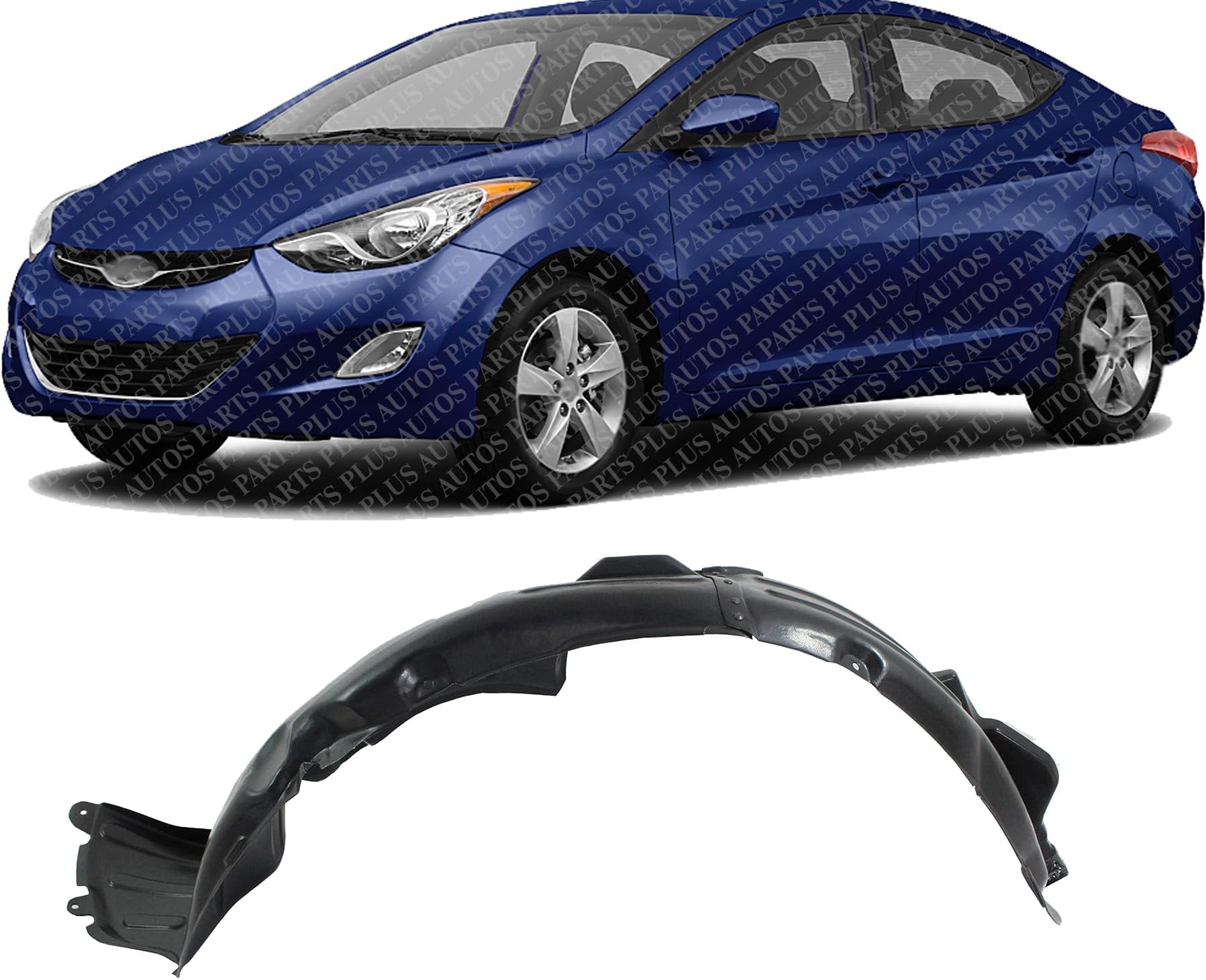 Front Fender Liner Left Drive Side Direct Replacement Compatible With 2010-2012 Hyundai Genesis Coupe HY1248120 868112M000