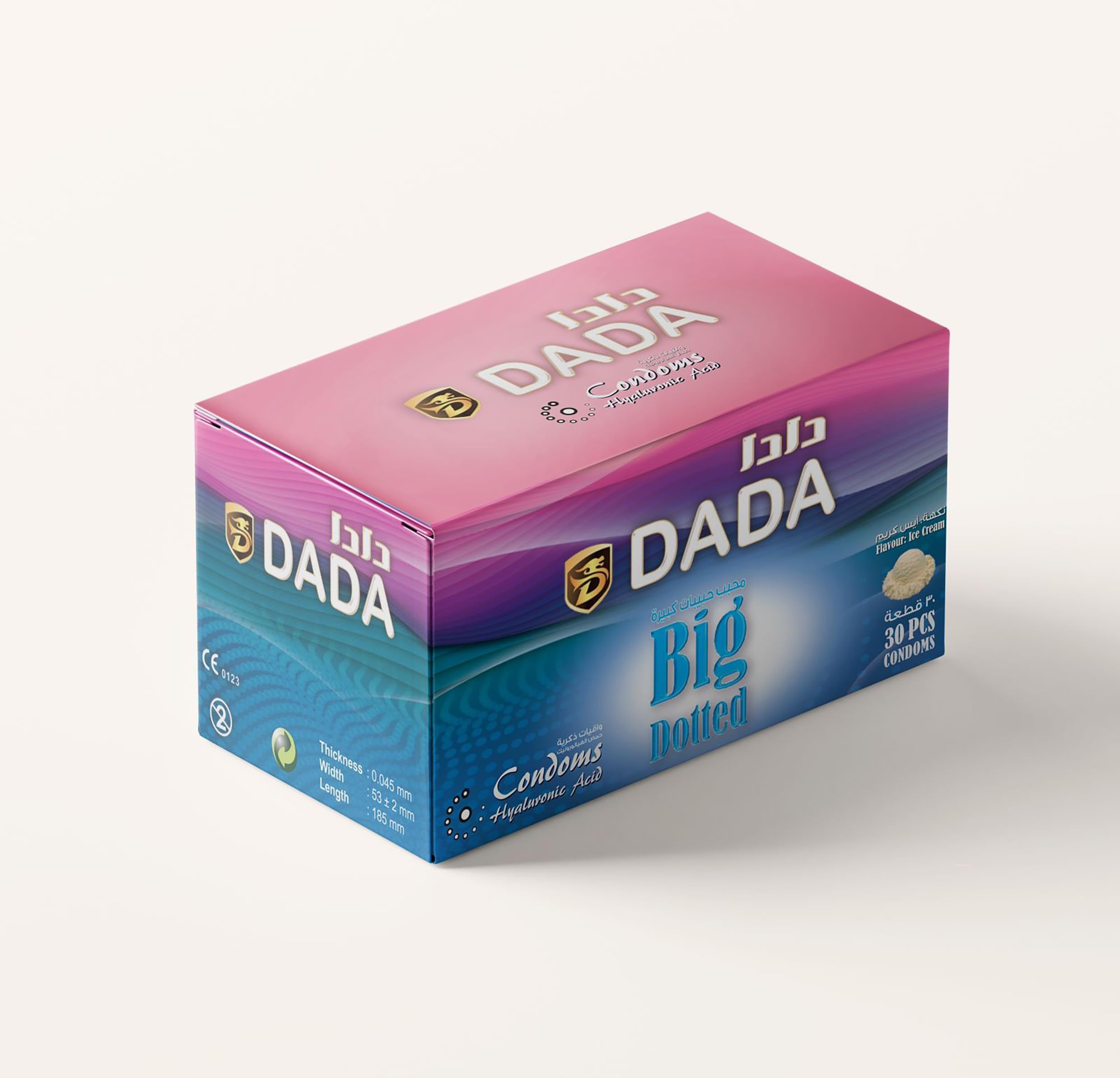 Dada Big Dotted Condoms – Extra Pleasure Textured Design | Large Size | Family Planning Protection | Strong, Safe & Comfortable