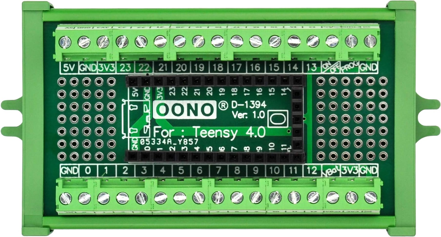 Terminal Block Breakout Board Module for Teensy 4.0, Screw Mount Version