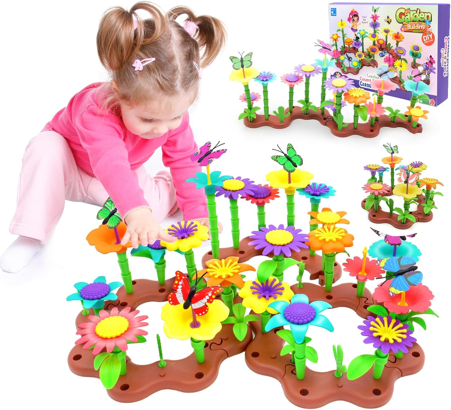 ADRAL Garden Architecture Game,Flower Garden Building Toys