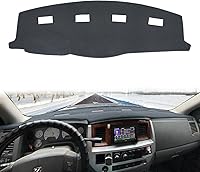 Vista 10 de Tapete para cubierta de tablero de instrumentos compatible con Ram 1500, 2500, 3500, 2009 2010 2011 2012 2013 2014 2015 2016 2017 2018 (Gris)