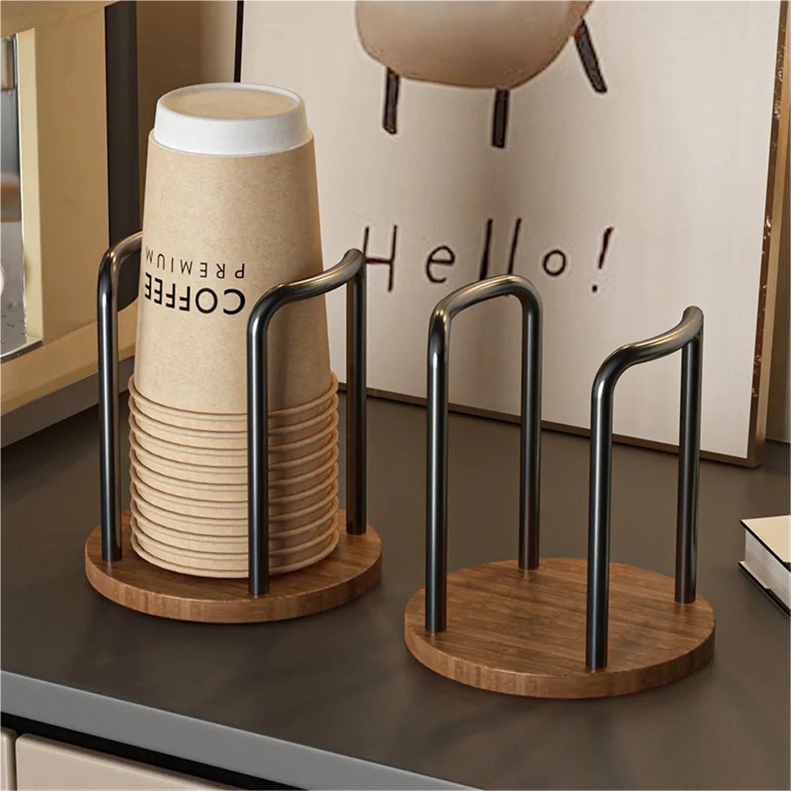 Portavasos De Madera Para Vaso De Papel