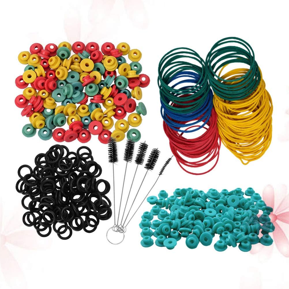 SUPVOX 405pcs Tattoo Rubber Bands and Grommets Nipples O Rings Cleaning Brush Set Tattoo Gun Machine Parts Supplies (Green) : Beauty & Personal Care