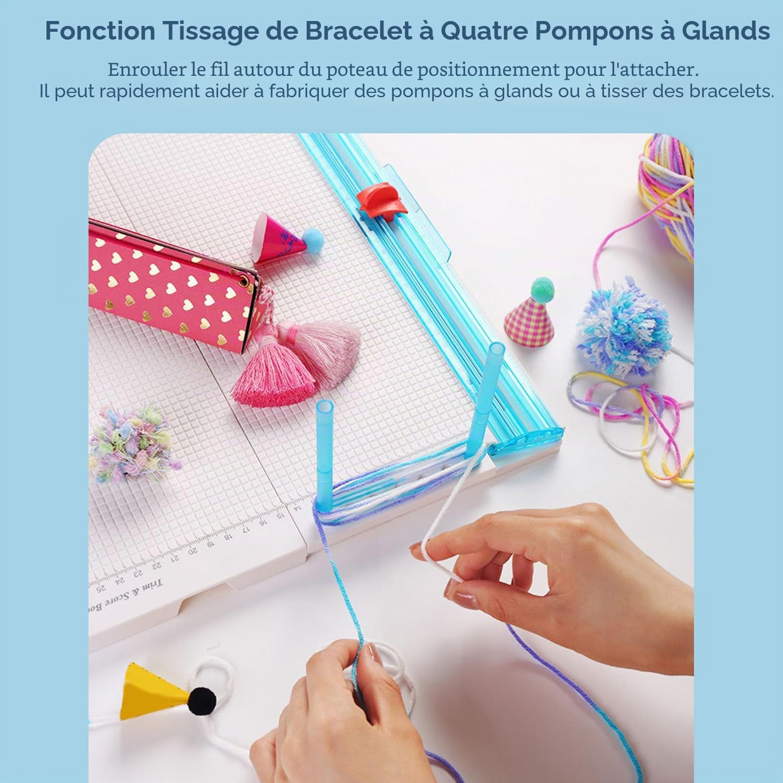 Papier Artisanal, Planche de Notation, Papier Artisanal Portable de 12 Pouces avec Pliage de Papier et Marqueur, Outil de Score et de Pliage pour le Scrapbooking