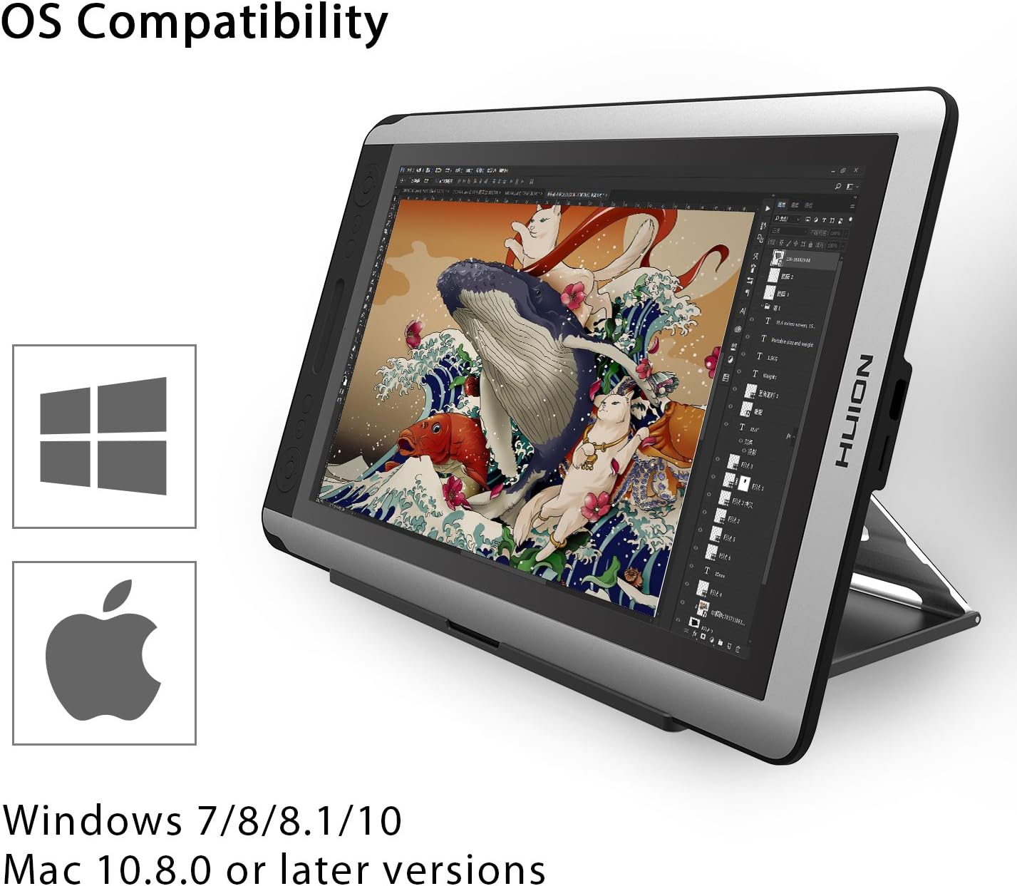 Huion Kamvas GT-156HD V2 OS Compatibility
