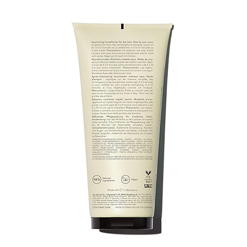 Miniatura 7 de COCUNAT  Acondicionador rico  Cabello seco, dañado o teñido  Nutrientes naturales  Puntas abiertas  Frizz  Sin siliconas  Hidratación  Adecuado para