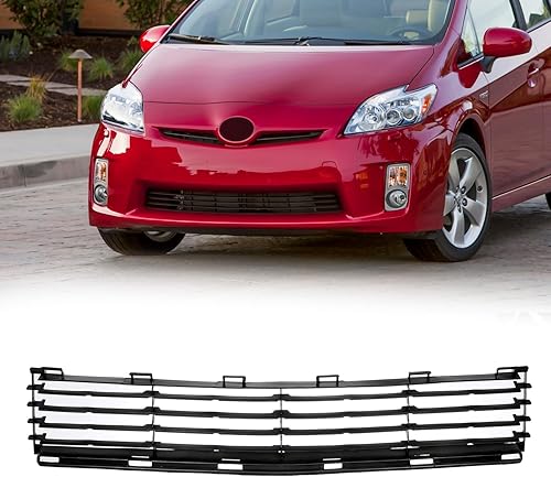 KARPAL Parrilla de parachoques inferior delantero compatible con Toyota Prius 2004 2005 2006 2007 2008 2009 Toyota Prius Negro 5311147010