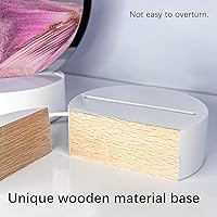 Vista 3 de Akaco Arte de arena en movimiento líquido con base de madera blanca clara, color 3D, decoración de arena movediza, paisaje de arena en movimiento