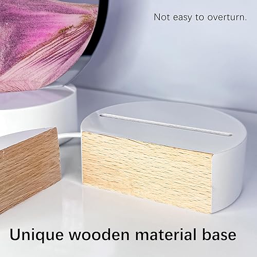 Miniatura 5 de Arte de arena en movimiento, movimiento líquido con base de madera blanca clara, color 3D, decoración de arena movediza de mar profundo, arena