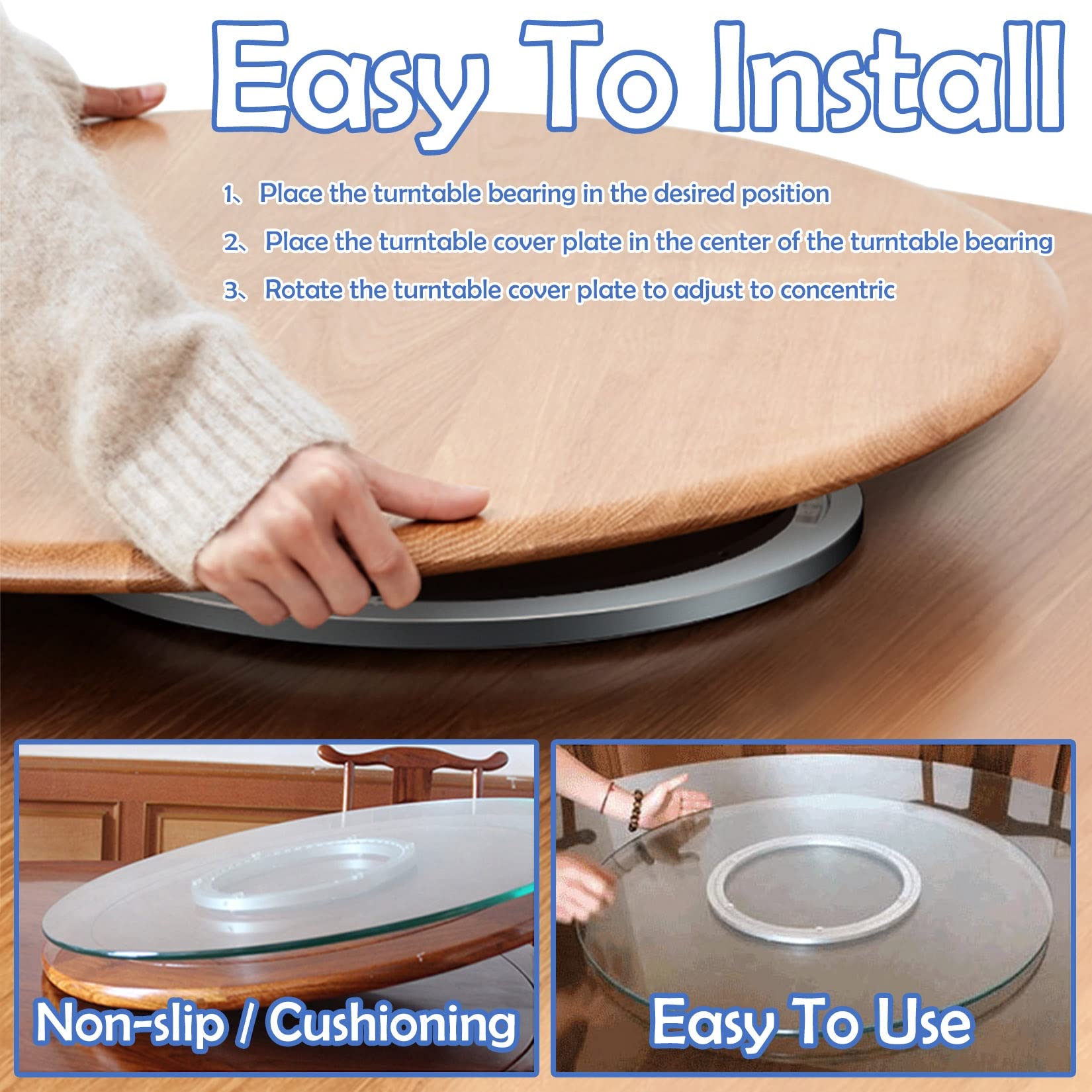 Cuscinetto for giradischi in lega di alluminio, Cuscinetto base for giradischi Lega di alluminio Argento Dimensioni multiple 12-100 cm(100 cm)