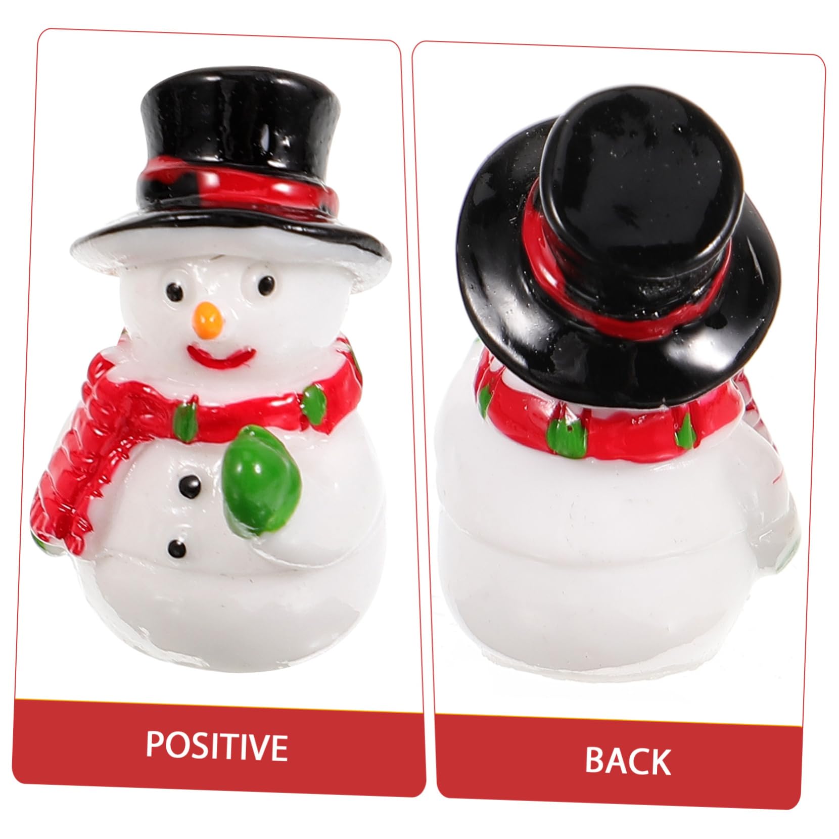 Amosfun 3 Ensembles Boules De Neige en Résine pour Bonhomme De Neige Décorations De Noël Flocons De Neige Décorations De Fête Ornements De Bonhomme De Neige Mini Arbre De 20 pièces * 3