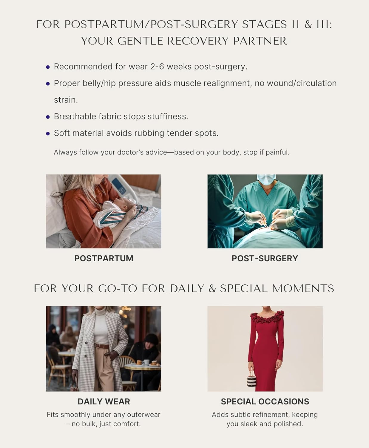 SHAPELLX Tummy Control Shapewear for Women Postpartum Full Body Shaper Butt Lifter Compression Garment Fajas Colombianas - Image 6