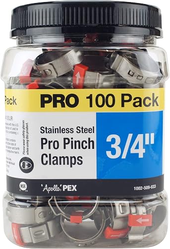 Valves PXPRO34100JR Pinch Clamp, No Size, Stainless Steel