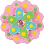 Melissa & Doug Created by Me! Flower Wooden Magnets Craft Kit (4 Designs, 4 Paints, Stickers, Glitter Glue)