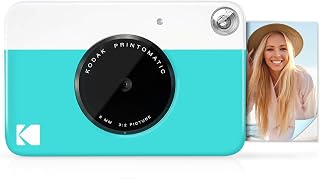 Kodak PRINTOMATIC Digital Instant Print Camera (Blue), Full Color Prints On Zink 2x3 Sticky-Backed Photo Paper - Print Memories Instantly