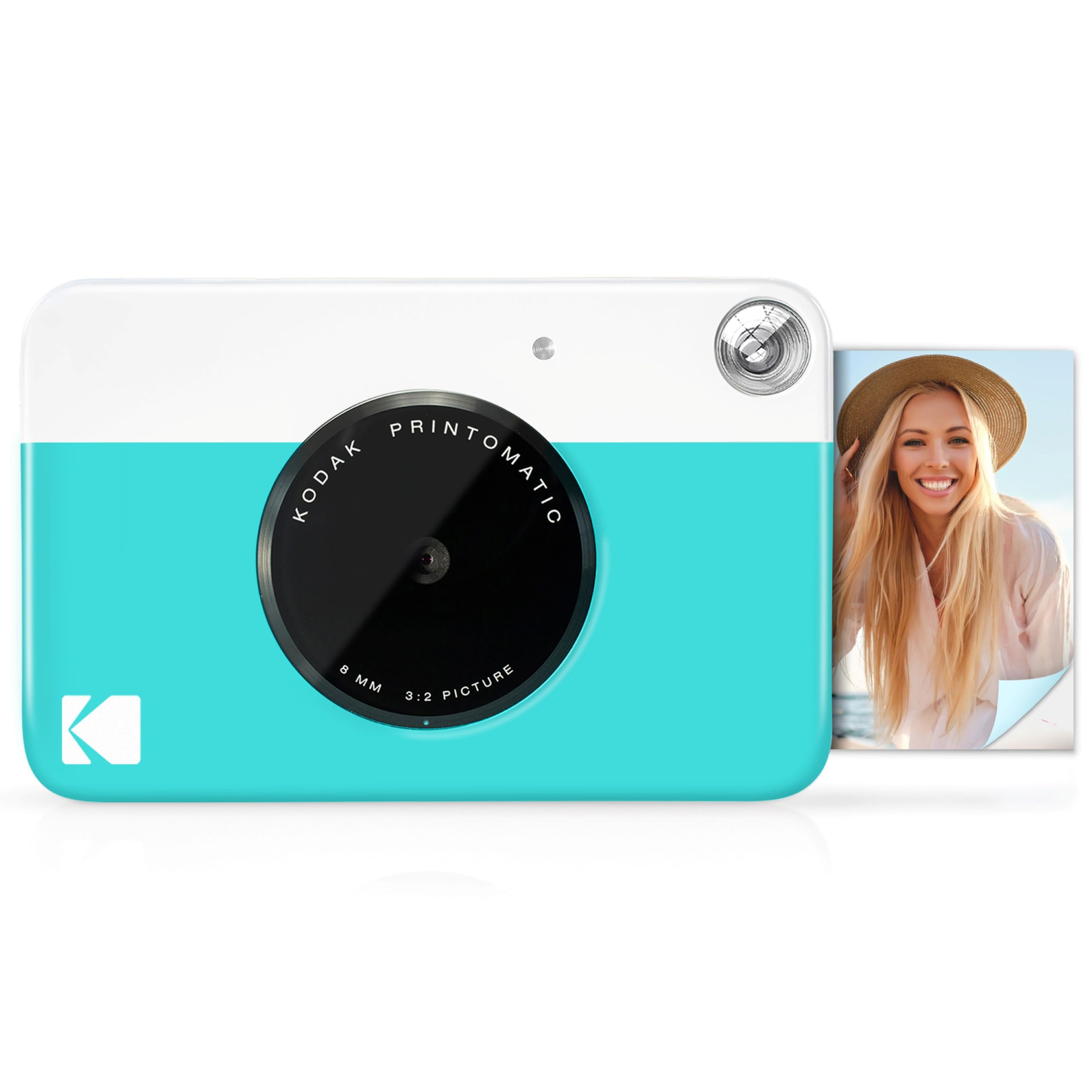 KODAK Printomatic Sofortbild-Digitalkamera in Vollfarbe - Hochwertige Fotos auf Zink 2x3" Klebefotopapier - 5MP, tragbar, kreatives Spaßgeschenk für Geburtstag, Weihnachten, Feiertag - Blau
