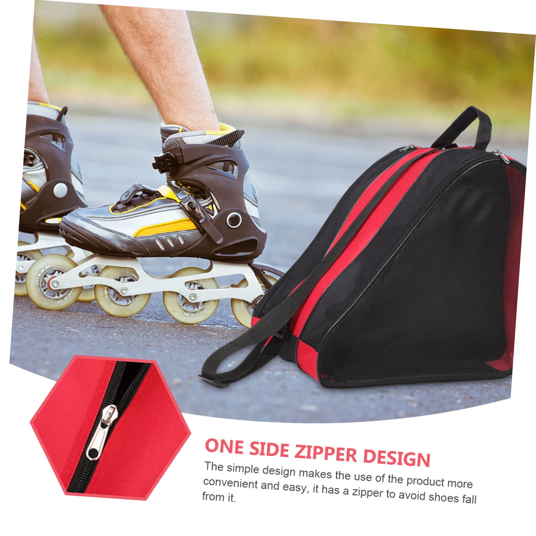 Bolsa para Patines de Hielo Portátil 2 Piezas de Tela Oxford