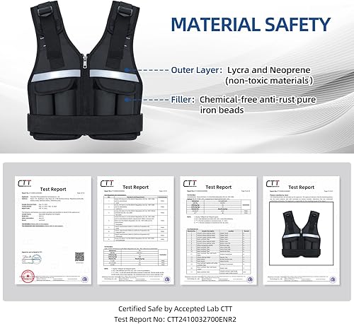 Miniatura 6 de Sportneer Peso ajustable del chaleco con peso 2-18 lbs2-40 lbs chaleco de peso lavable 16 en 1 chaleco de ajuste rápido para mujeres y hombres