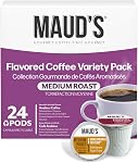 Maud's Raspberry Pochettes de café au chocolat, 50 ct, café au goût de rôti moyen dans des pastilles à usage unique – 100% Arabica Beans, Compatible avec Keurig K Cups Maker