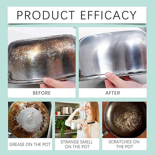 Miniatura 7 de Gel limpiador de ollas y sartenes, gel de limpieza de fondo de olla mágica, limpiador resistente de 5 onzas líquidas para estufa y utensilios de