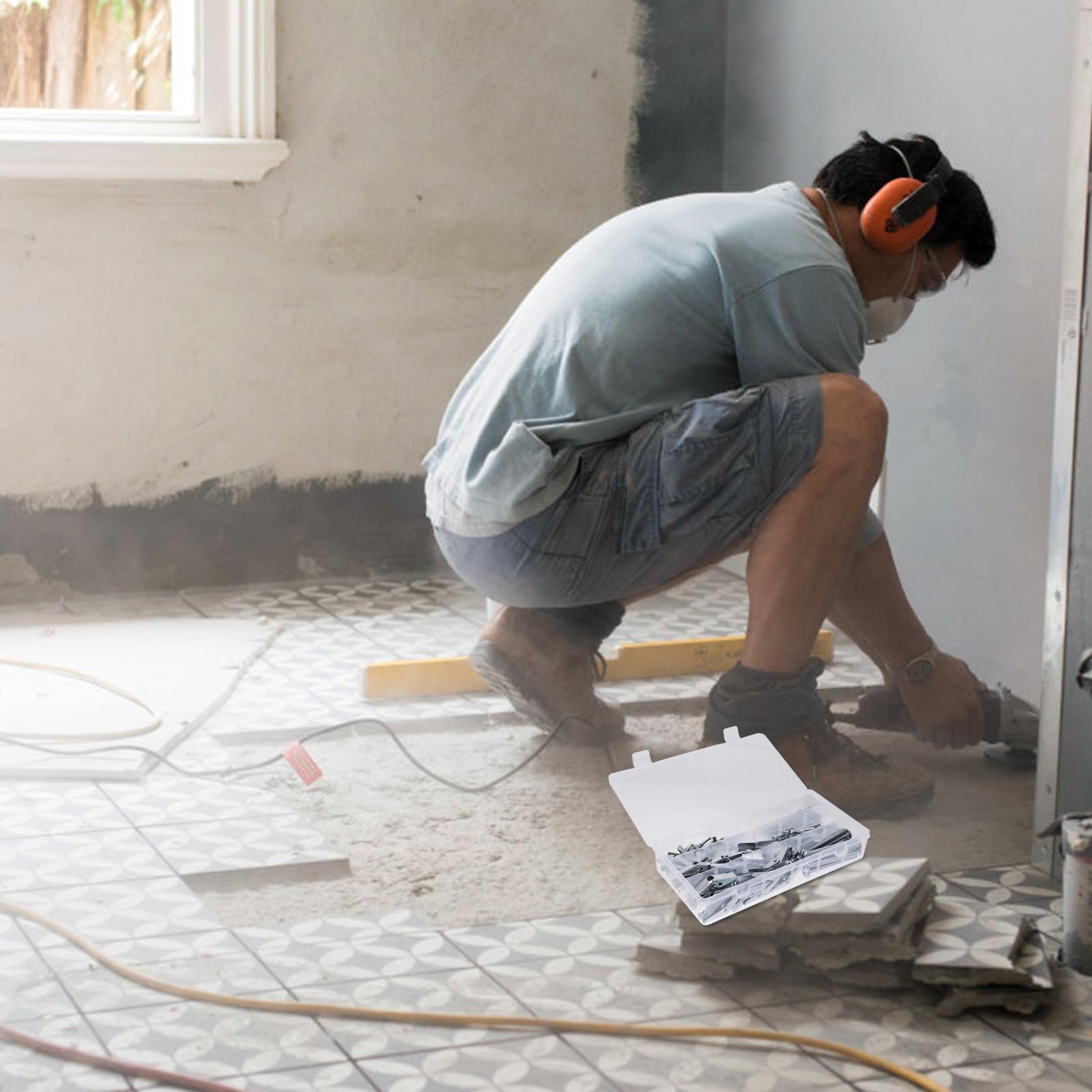SECFOU 48 Stück Kippdübel für Trockenbauwände aus Kohlenstoffstahl Hochbelastbare Hohlwandanker mit Flügelmuttern Montagezubehör für Hohlziegel und Trockenbau