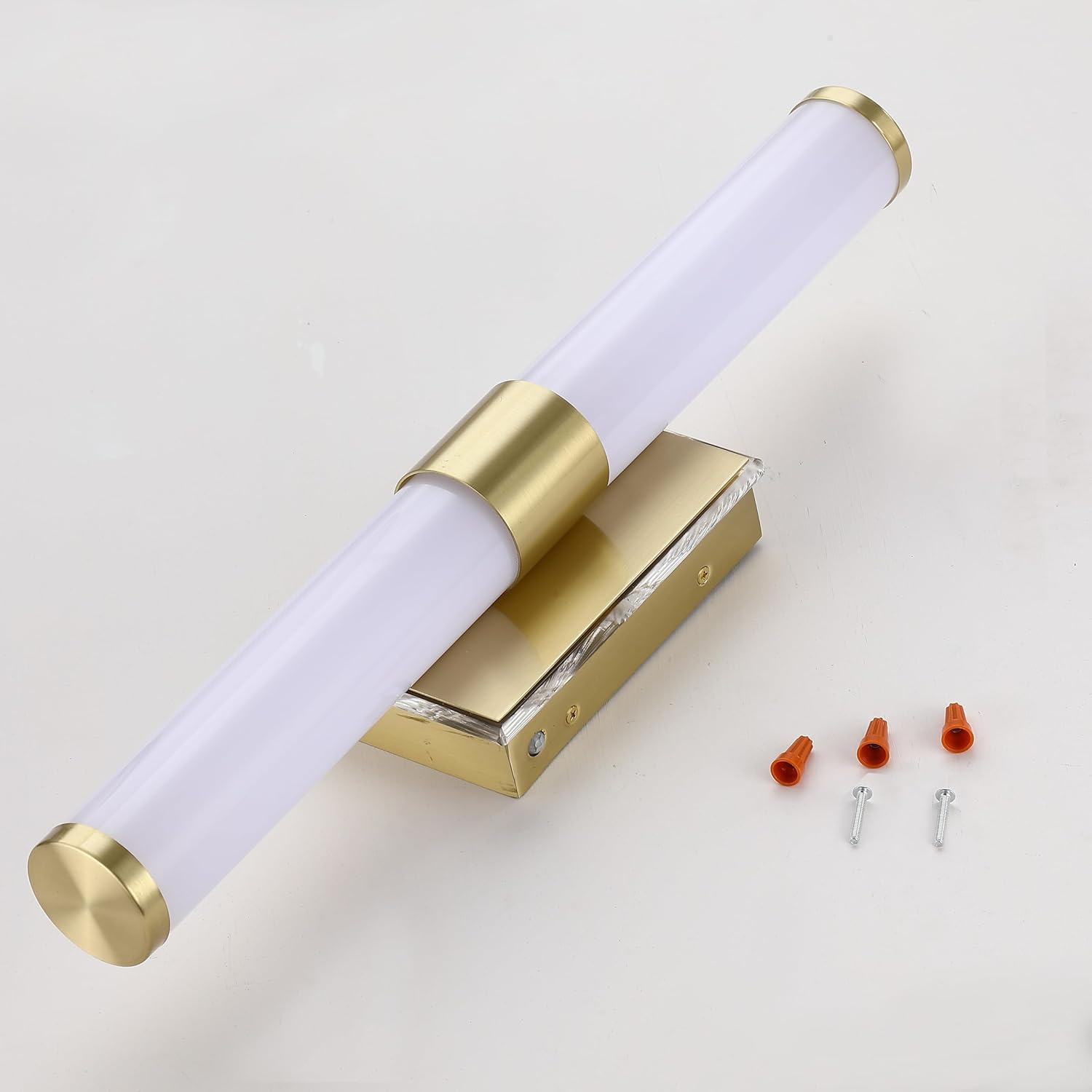 20 Inch LED Vanity Light Bar with Motion Sensor, Dual LED Source | 4 Lighting Modes (incl. Night Light) | 3000K Warm White, Dimmable, CRI 90+, 1040LM, ETL Listed (Brushed Gold)