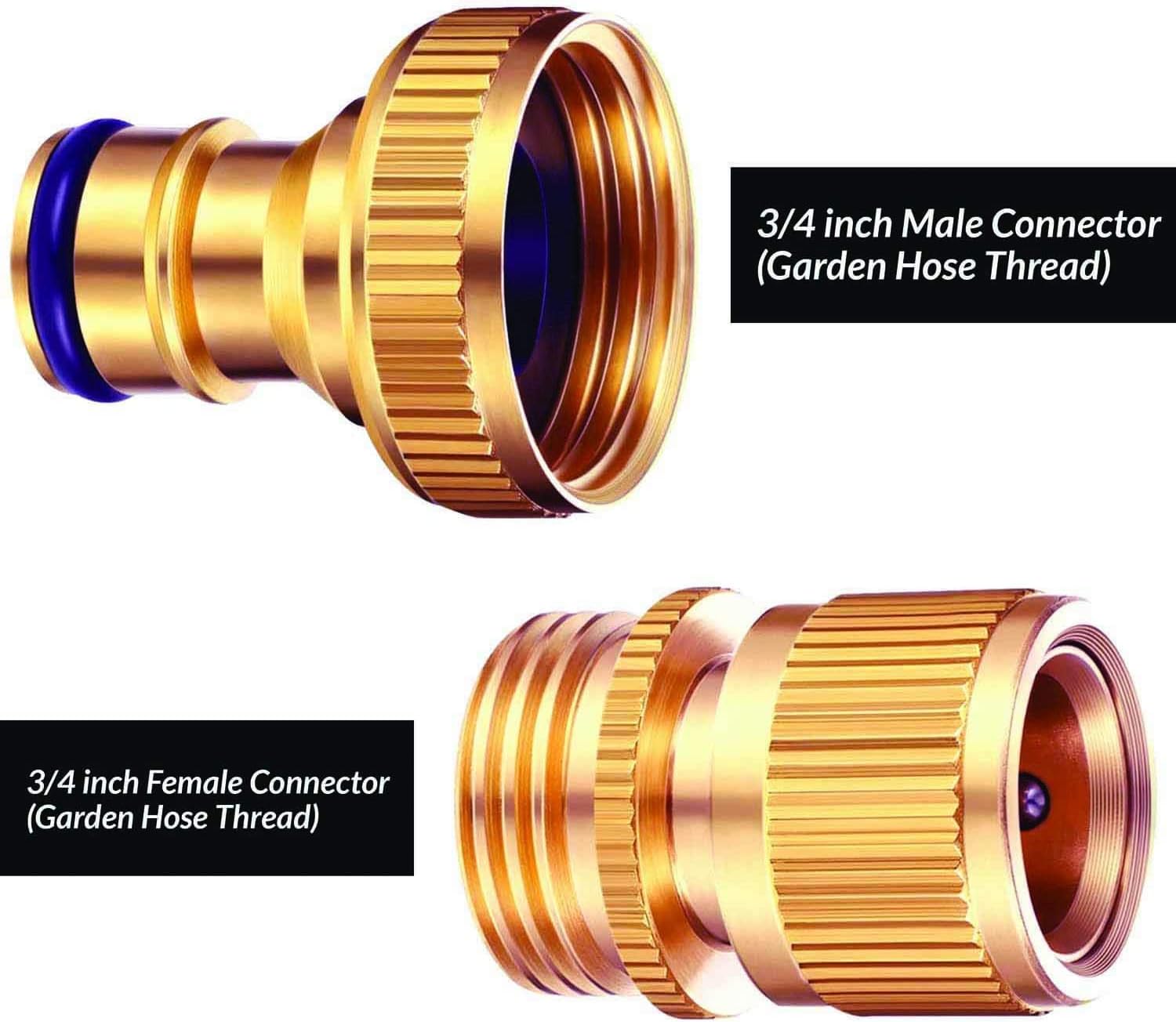 Amzsea Garden Hose Quick Connect Solid Brass, No Leakage, No Rusting, No Breakage Easy
