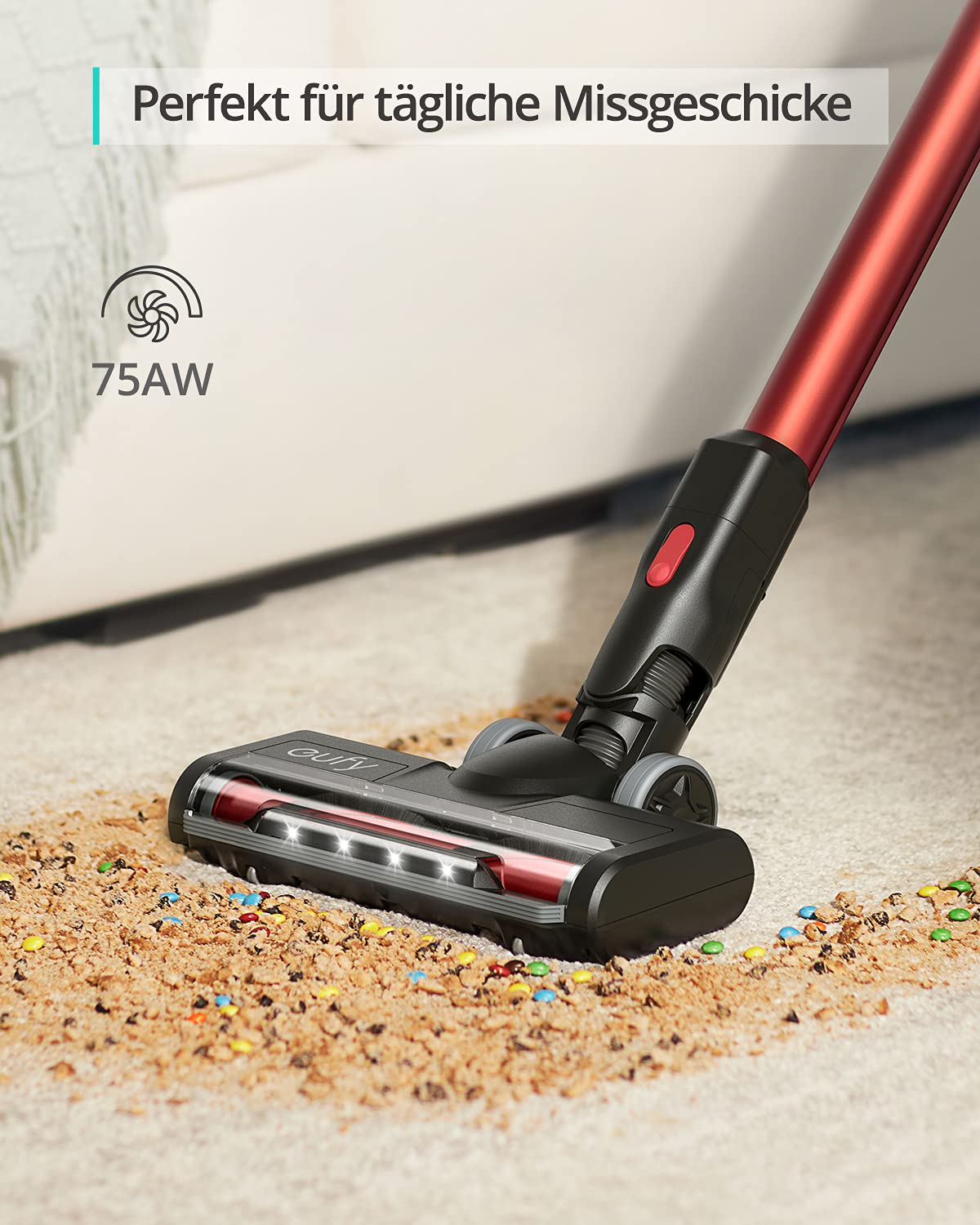 eufy Akku Staubsauger, HomeVac S11 Lite, Leichter 2-in-1 kabelloser Handstaubsauge, mit Zubehör, bis zu 30 Minuten Laufzeit,Ideal für Teppiche und Hartböden (Generalüberholt)