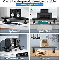 Vista 6 de Soporte elevador de monitor de computadora para escritorio, 4.4-5.7 pulgadas, altura ajustable libremente con soporte para teléfono celular