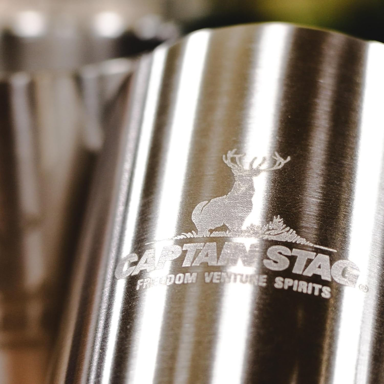 Captain Stag UH-2018 Outdoor Cup, Mug, Tumbler, 8.8 fl oz (250 ml), Double Stainless Steel, Hollow Double Layer, Folding Handle, Stainless Steel, New Freedom