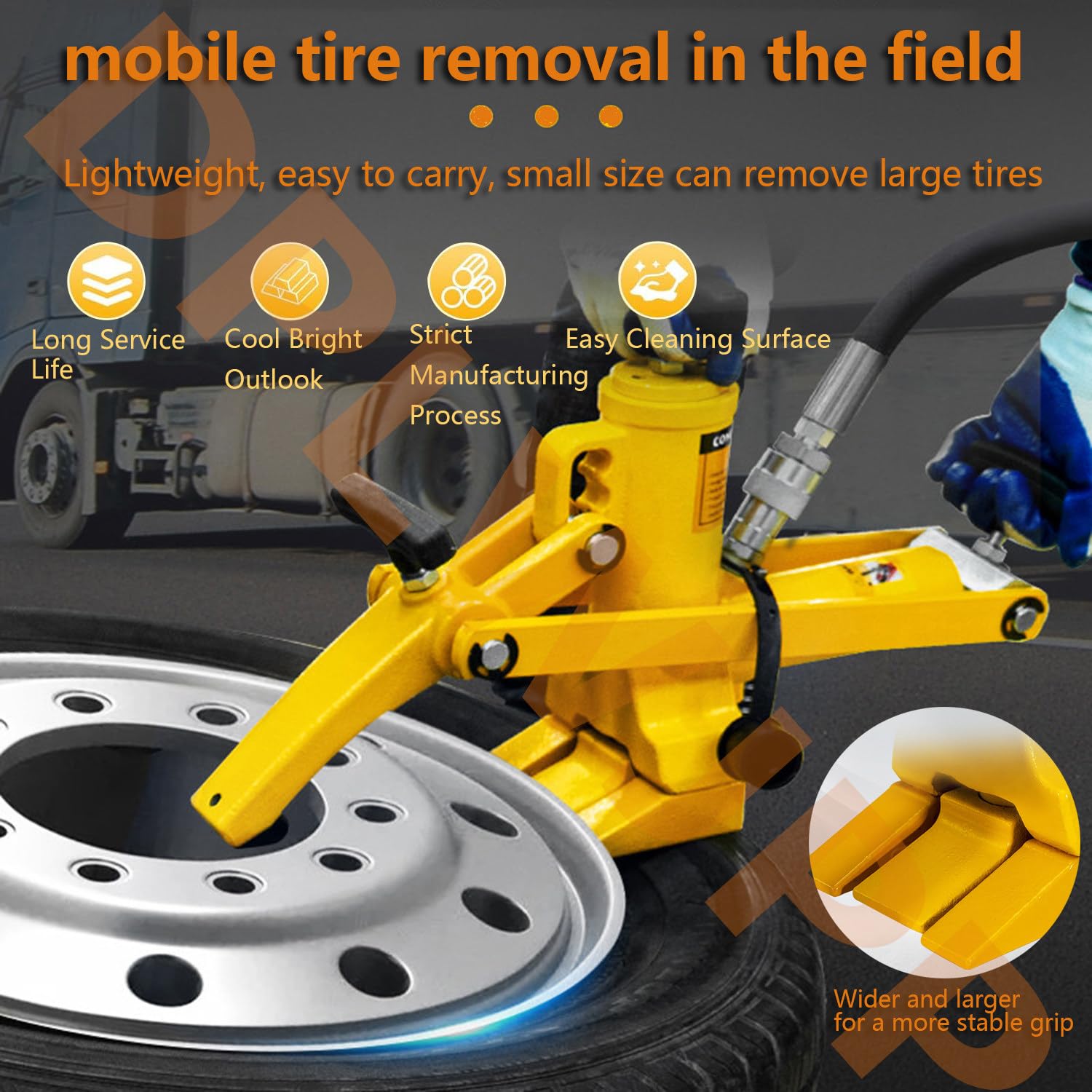 Kit per Riparazione Pneumatici Idraulici Strumento Manuale Portatile Smontagomme Auto Manuale per Stallonatori per Pneumatici per la Riparazione di Autocarri