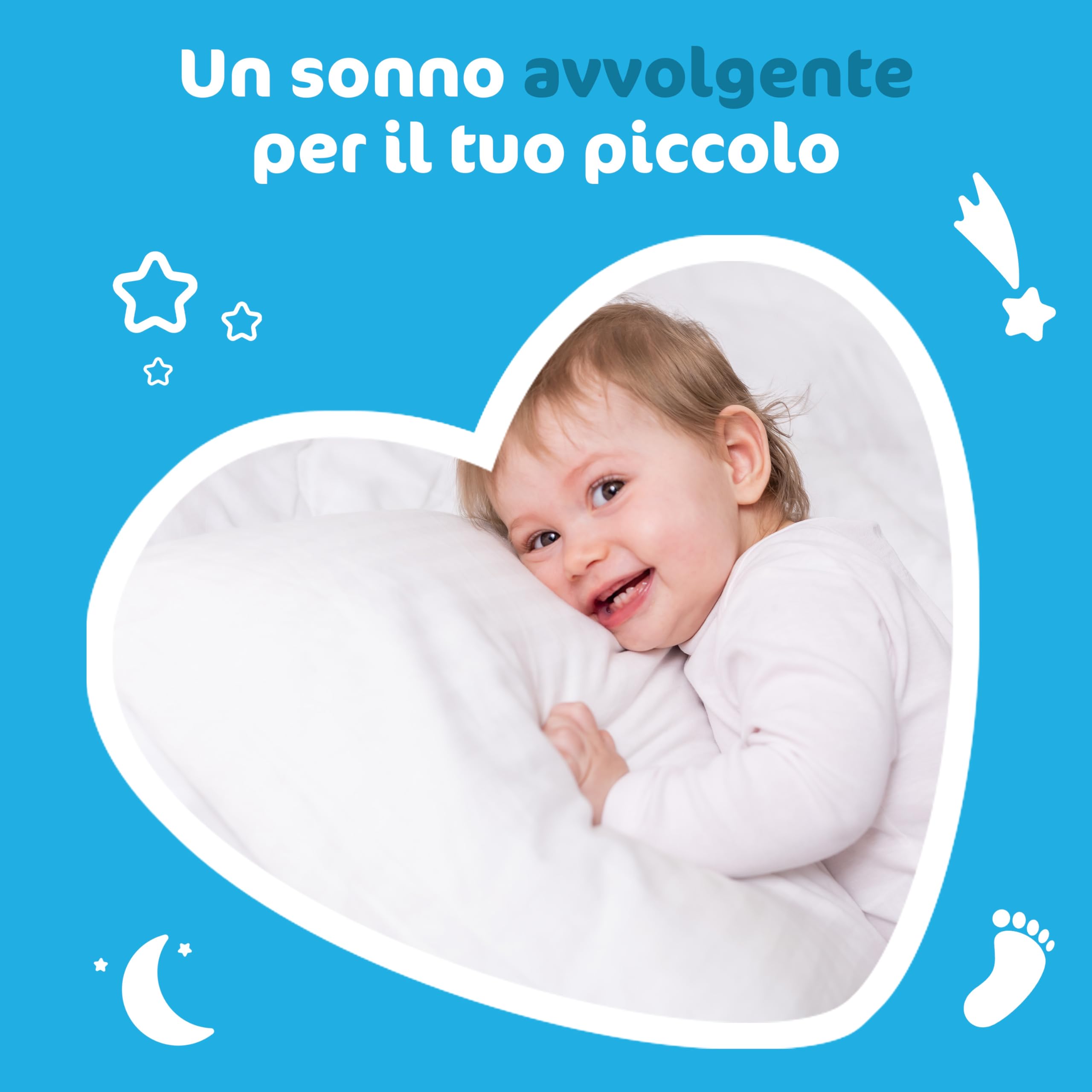 Coussin lit bébé 40 x 60 cm, 100 % fabriqué en Italie et OEKO-TEX®, hypoallergénique et anti-acariens avec revêtement 100 % coton, doux, lavable, sûr, confort et sécurité pour le sommeil de votre