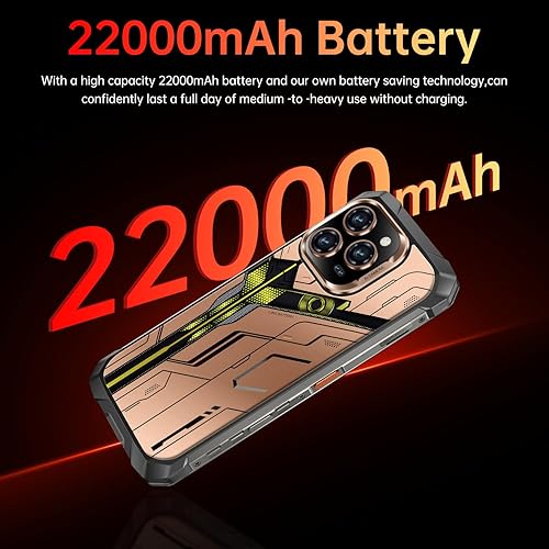 Miniatura 4 de MMY Teléfono celular desbloqueado con armadura resistente de 32 + 1 TB, teléfono inteligente de 6.99 pulgadas, HD 68+108 MP, fotografía de visión