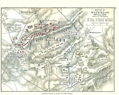 Posterazzi PDXITBE0025SMALL Battle of Waterloo 1815 Belgium 1902 Gardiner - Póster (24 x 18), multicolor