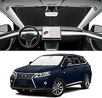 Vista 143 de Parasol de parabrisas de ajuste personalizado para Nissan Titan 2017-2024, bloquea los rayos UV y el calor, parasol de ventana delantera, fácil